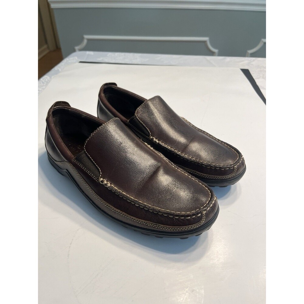 Cole Haan Tucker Venetian Leather Slip-On Loafer Tan Brown Shoes Sz 10M